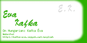 eva kafka business card